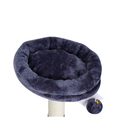 Gloria Juba cat tree with multiple platforms and scratching posts, designed for cats to climb, play, and rest.
