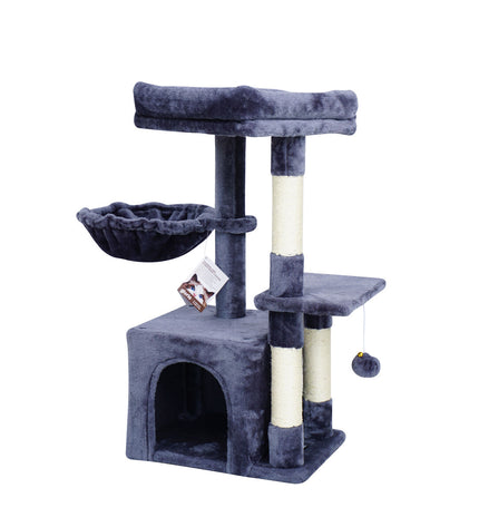 Cat tree Gloria Gambia Krabpaal for cats with multiple platforms and sisal scratching posts for climbing and play.