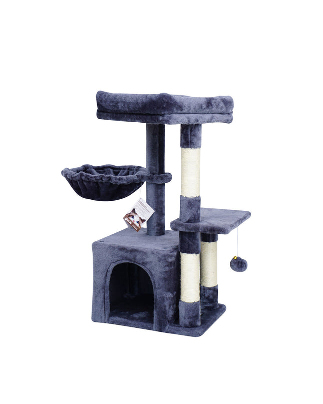 Cat tree Gloria Gambia Krabpaal for cats with multiple platforms and sisal scratching posts for climbing and play.