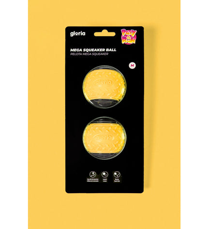 Gloria Play and Run yellow TPR dog toys, 6.35 cm, set of two, suitable for dogs, durable pet products