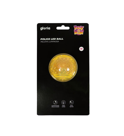 Yellow Gloria TPR dog toy, Huisdierenbal Gloria, made of durable rubber, designed for playful dogs.