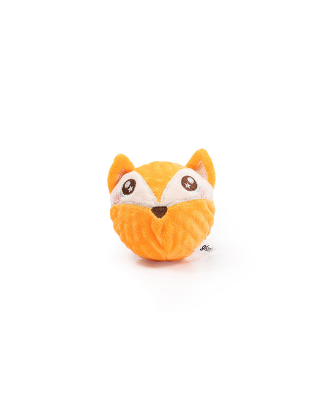 Orange Gloria Mini Orion dog plush toy made of polyester and polypropylene, soft and cuddly for dogs.