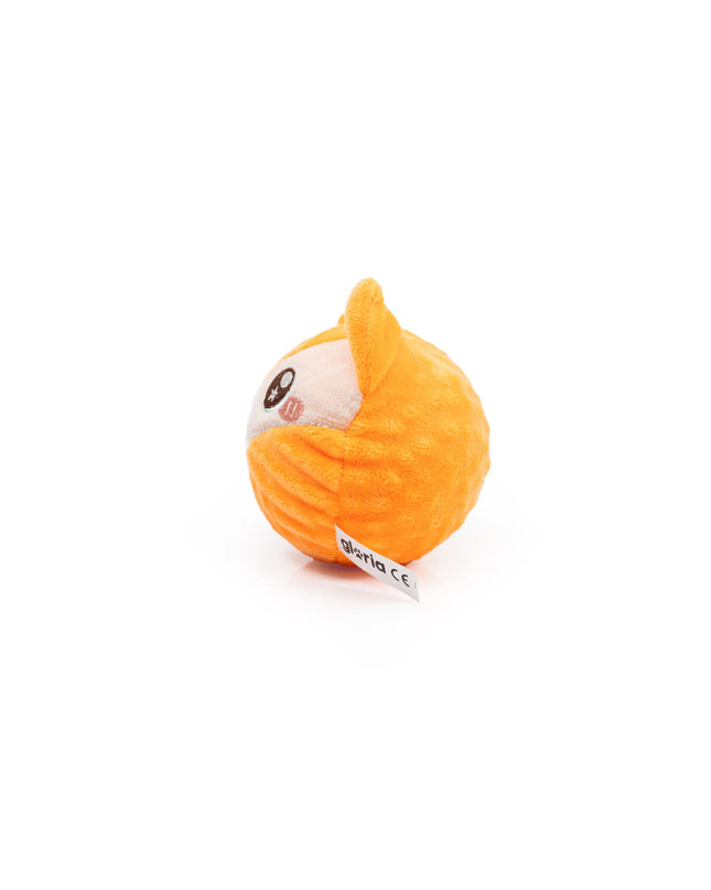 Orange polyester dog plush toy from Gloria, designed for dogs, with a soft, cuddly texture perfect for play and comfort.