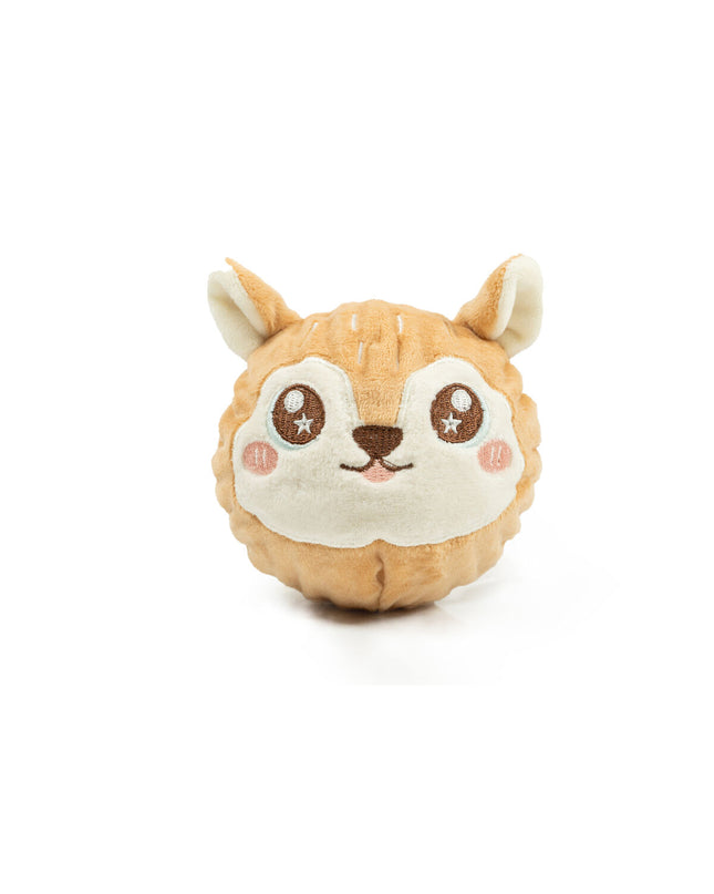 Brown Gloria SIRIUS dog plush toy made of polyester and polypropylene, designed for dogs to chew and cuddle.
