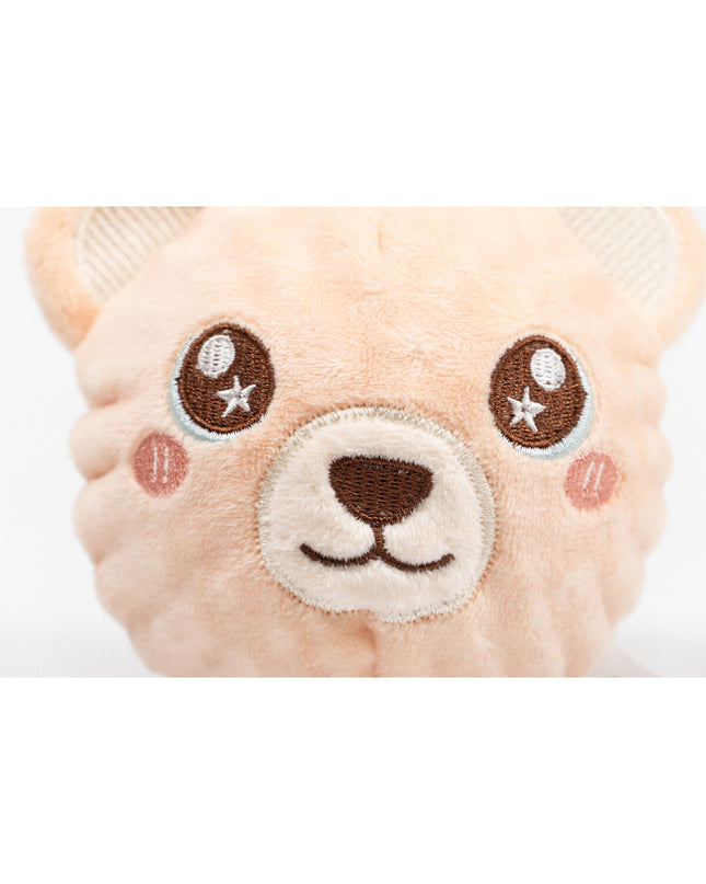 Beige Gloria Lyra dog plush toy made of polyester and polypropylene, designed for dogs to chew and cuddle.