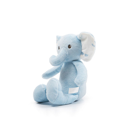 Blue Gloria dog plush toy made of polyester and polypropylene, soft and durable for dogs to chew and cuddle.