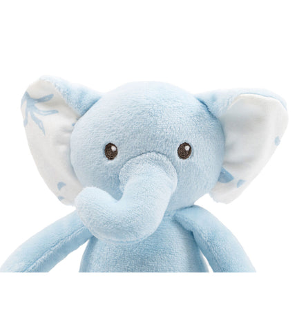 Blue polyester dog plush toy by Gloria Otto, soft and durable, designed for playful dogs, shown in a close-up image.