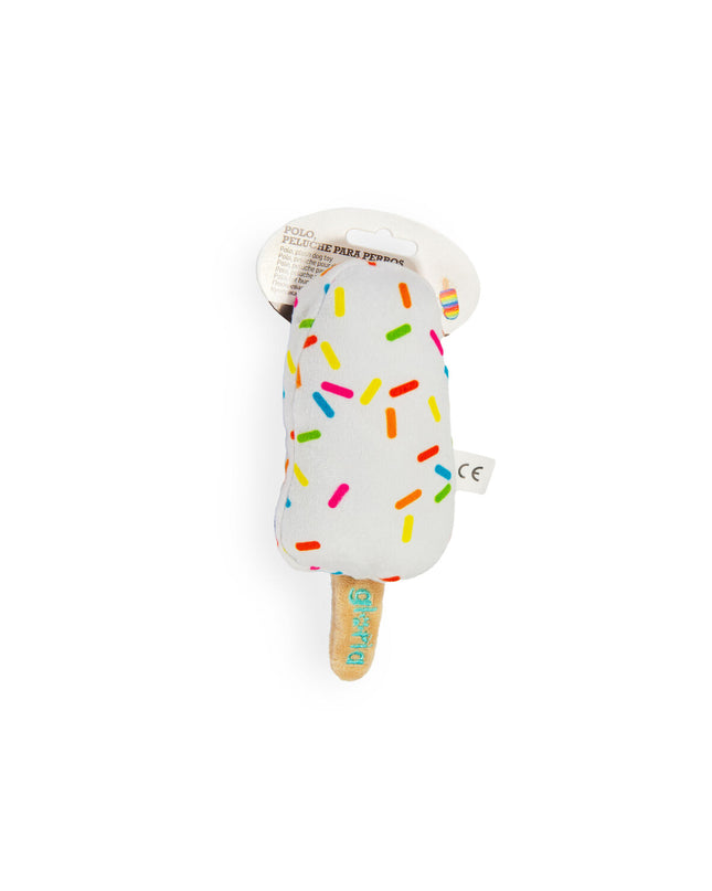 Colorful Gloria dog plush toy made of polyester and polypropylene, designed for dogs to chew and play with.