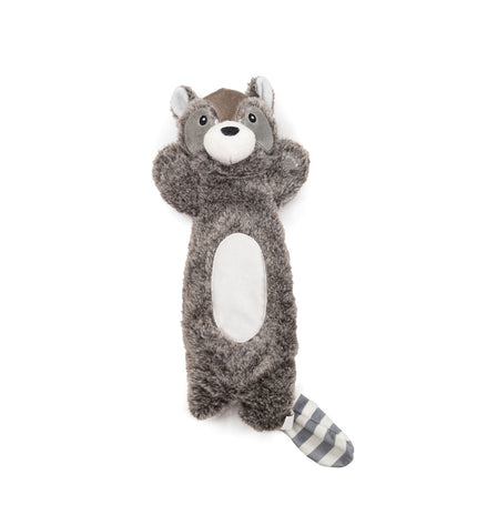 Gray Gloria dog plush toy made of polyester and polypropylene, soft and durable for pet play and comfort.
