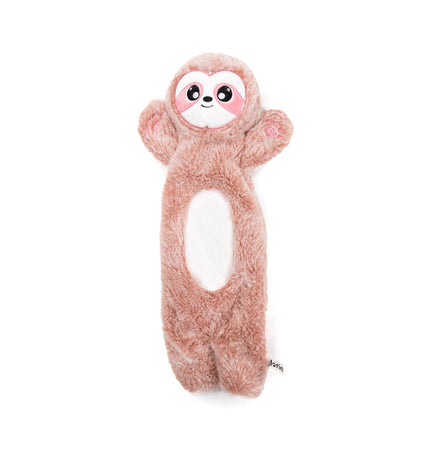 Pink dog plush toy by Gloria Mandi, made of polyester and polypropylene, designed for playful and cuddly dogs.
