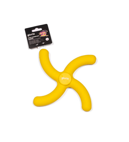 Colorful 24cm Gloria dog chewing toy made of flexible material, designed for durable dog play and dental health.