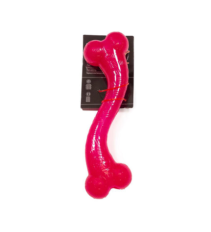 Pink Gloria dog chew toy, 30 cm long, designed for dogs to chew and play, made of durable material.