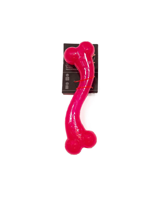 Pink Gloria dog chew toy, 30 cm long, designed for dogs to chew and play, made of durable material.