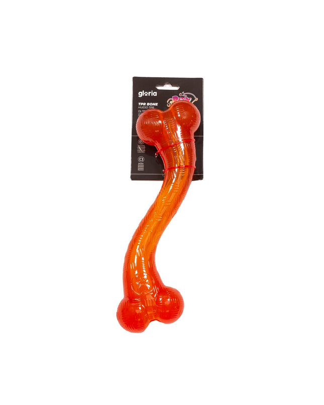 Gloria Bot Oranje, 30 cm dog toy made of durable rubber, bright orange color, designed for play and chewing.
