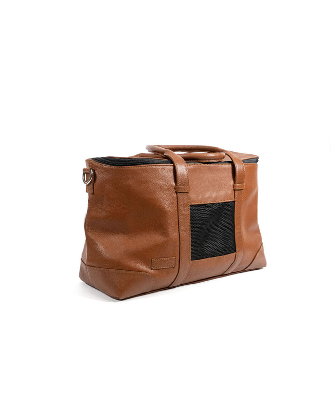 Brown Gloria pet handbag designed for dogs, featuring a stylish and functional carrier for small pets.