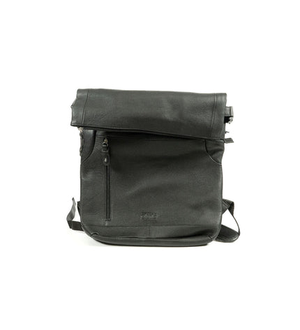 Black Gloria pet backpack for dogs, reversible design, 43x34x15 cm, suitable for carrying small pets comfortably.