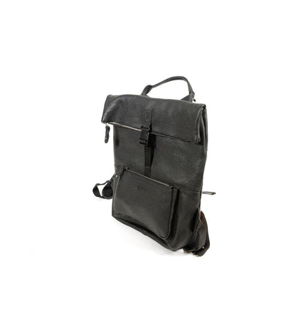 Black Gloria pet backpack for dogs, 41x32x15 cm, with reversible design, suitable for carrying small pets comfortably.