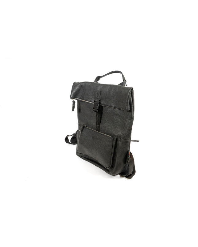 Black Gloria pet backpack for dogs, 41x32x15 cm, with reversible design, suitable for carrying small pets comfortably.