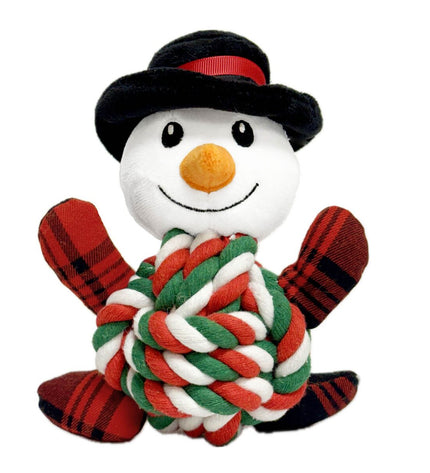 Gloria XMAS Frosty dog plush toy in white, soft and cuddly pet toy for dogs, festive holiday-themed dog accessory