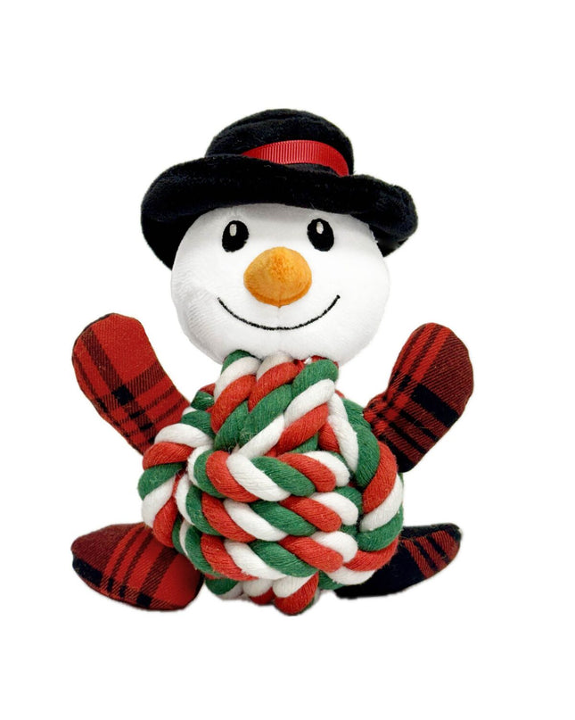 Gloria XMAS Frosty dog plush toy in white, soft and cuddly pet toy for dogs, festive holiday-themed dog accessory