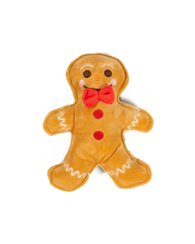Soft brown dog plush toy Gloria Christmas Ginny for dogs, featuring festive holiday design and durable fabric.