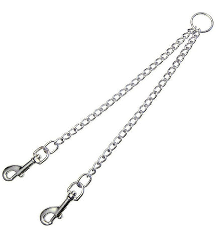 Gloria 3mm x 25cm dog leash connector for 2-hondenriem, durable metal coupling for dogs, shown on a white background.