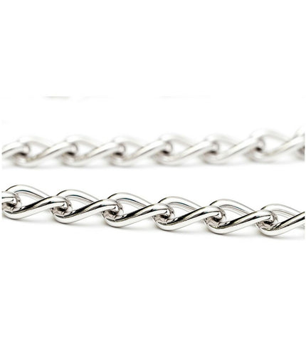 Gloria brand coupling for 2-dog leash, 3mm thick and 35cm long, shown in close-up with metallic clips and durable design.