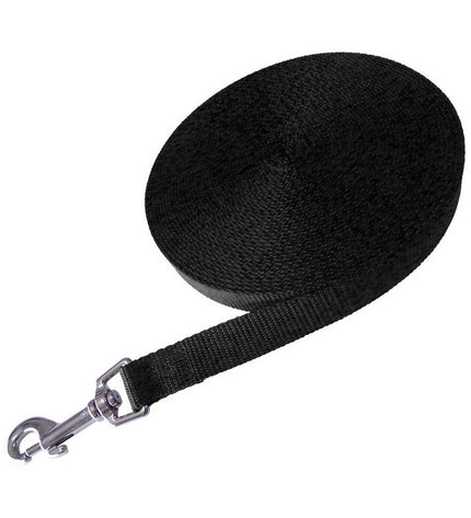 Gloria hondenriem, 2 cm x 10 m, durable black dog leash made of sturdy material for walking pets.
