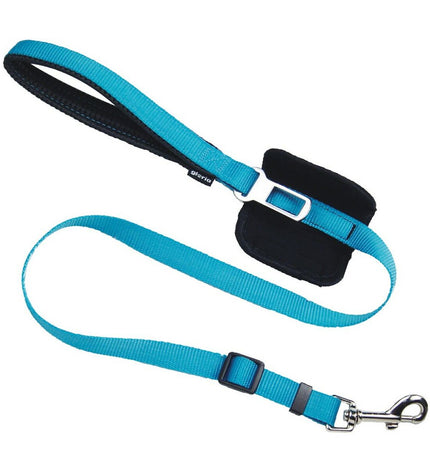 Blue Gloria dog leash extending from 70 to 102 cm, made of durable material, suitable for walking and training dogs.