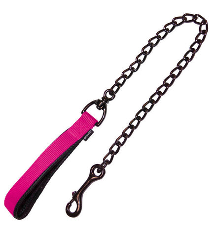 Pink Gloria Classic dog leash, 2mm x 120cm, durable nylon material, shown with a clasp and handle for comfortable walking.