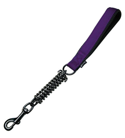 Purple Gloria dog leash, 41 cm length, with a sturdy handle and metal clip, designed for comfortable pet walking.