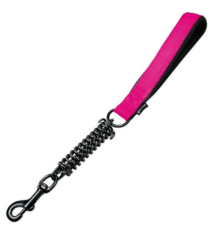 Pink Gloria dog leash 41 cm with metal clip, designed for small dogs, durable and comfortable for daily walks.