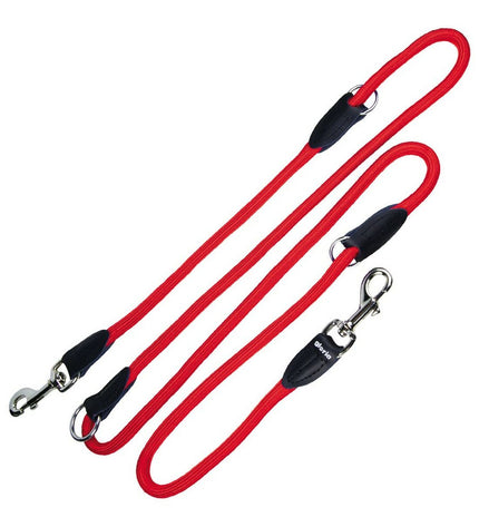 Red Gloria dog leash 1 x 200 cm made of durable material, suitable for walking and controlling pets.