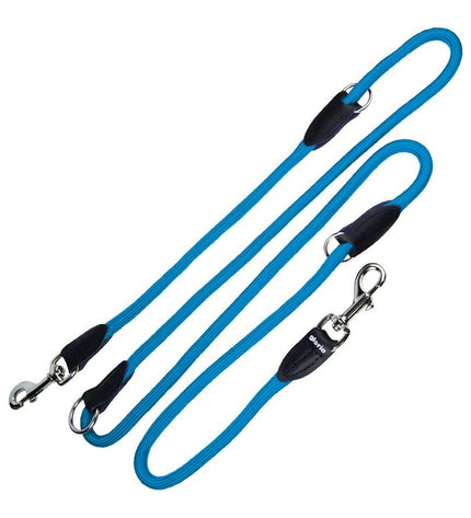 Blue Gloria dog leash, 200 cm long, made of durable material, designed for comfortable dog walking and control.
