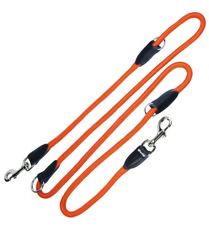 Orange Gloria dog leash, 200 cm long, made of durable material, designed for walking and controlling dogs.