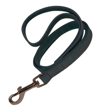 Black Gloria Oasis dog leash, 1.5 x 100 cm, durable nylon material with metal clip for secure dog walking.