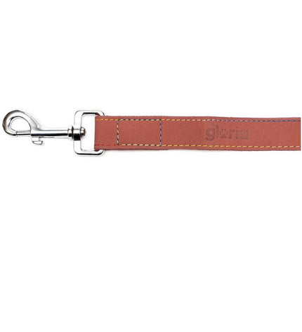 Gloria Oasis dog leash in red, 2.1 x 100 cm, showing the sturdy nylon material and metal clip for secure leash attachment.