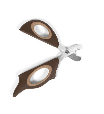 Gloria kattennagelknipper in black plastic with ergonomic grip, designed for safe and easy feline nail trimming.
