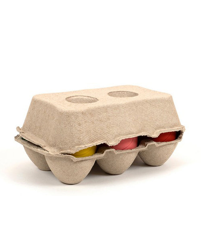 Set of 24 Gloria latex dog toys shaped like eggs, small size, colorful and soft, designed for playful dogs.