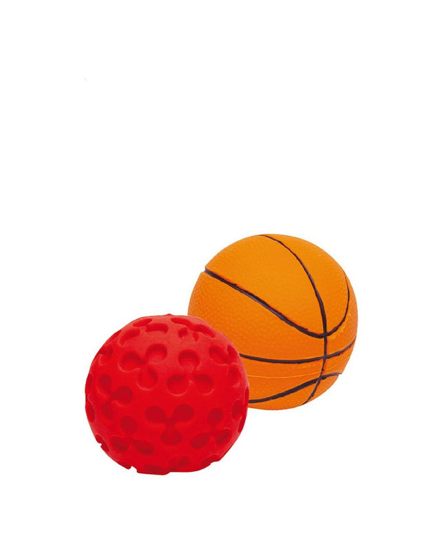 Gloria Sporten Bal latex hondenspeelgoed set with 18 durable dog toys, including colorful latex balls for playful dogs.