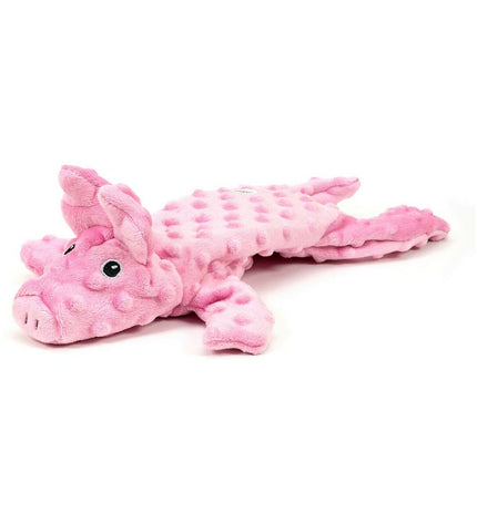 Pink Gloria Dogmonsters plush dog toy in Varken design, made of 100% polyester, measuring 34 x 9 cm for dogs.