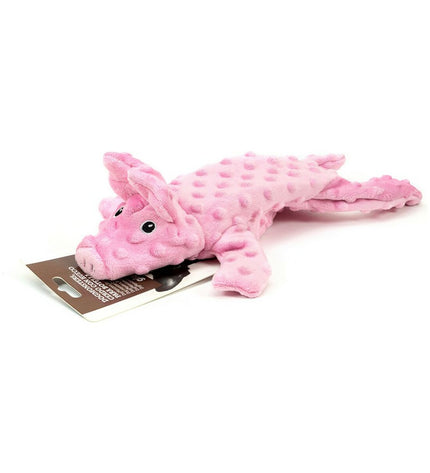 Pink Gloria Dogmonsters dog plush toy in Varken shape, made of 100% polyester, measuring 34 x 9 cm for dogs.