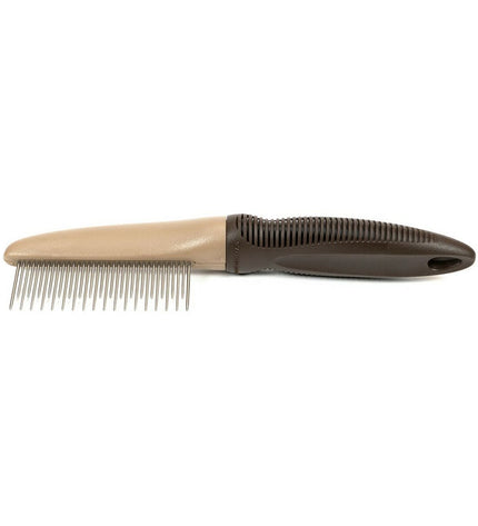 Gloria Haarstijl plastic hark groot for dogs, pet grooming tool with a sturdy plastic design, suitable for large dog coats.