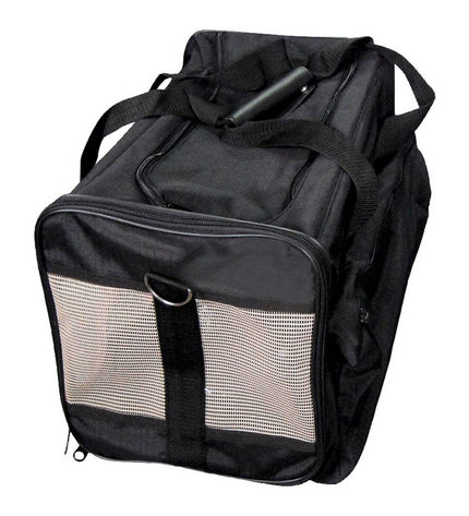 Gloria pet shoulder bag for dogs, black, foldable, 52x30x30 cm, with breathable mesh and sturdy handles for comfortable carrying.