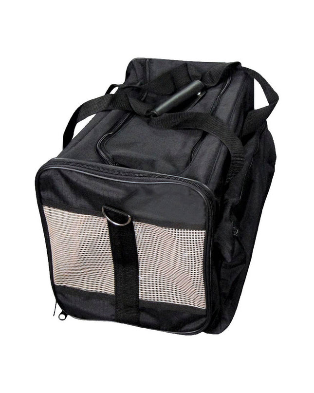 Gloria pet shoulder bag for dogs, black, foldable, 52x30x30 cm, with breathable mesh and sturdy handles for comfortable carrying.