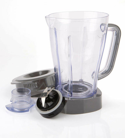 Black & Decker BXJB500E 500W black handheld mixer with stainless steel beaters on a kitchen countertop.