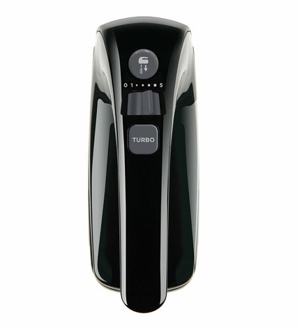 Black & Decker BXMX500E 500W blender and dough mixer with black finish, featuring control buttons and mixing attachments.