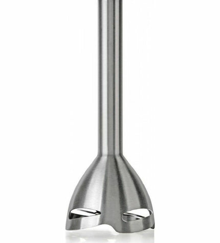 Black & Decker BXHB1200E hand blender in black, with blending attachments, suitable for kitchen and cooking tasks.