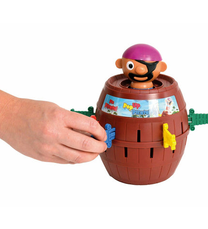 Colorful Bizak Salta Pirata agility game with plastic components and pirate-themed design for kids' play and entertainment.