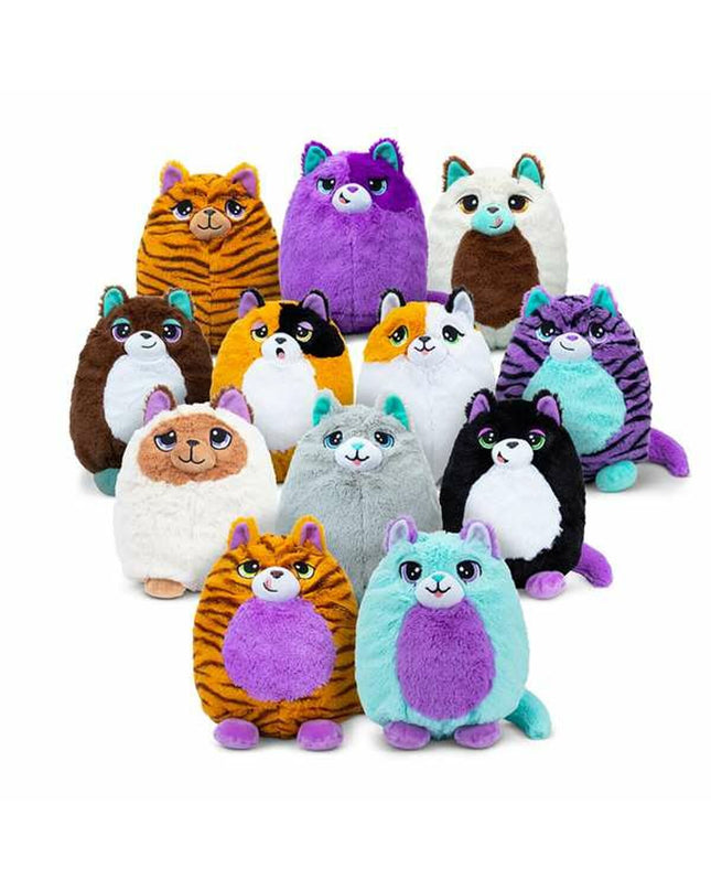 Bizak Mimimiau plush cat toy, 24 cm soft stuffed animal, ideal for children, in natural pose with detailed features.